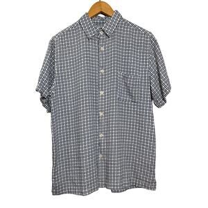 Linea Rosso Signature Men's Silk Blend Short Sleeve Button Down Shirt Medium